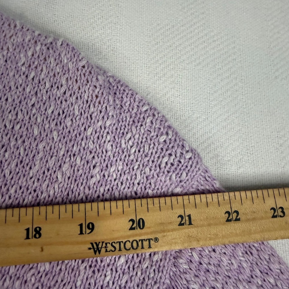 Loft Womens Lavender Purple Marled Knit V-Neck Button Front Cardigan Sweater M - Picture 5 of 7